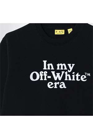 black cotton sweatshirt OFF WHITE KIDS | OBBA001S26FLE006001